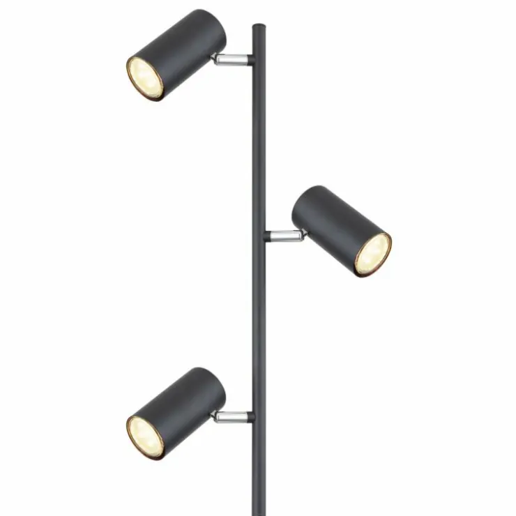 Luminaires Globo Lighting Lampadaires Et Lampes Sur Pied|Lampadaire Globo ROBBY Noir, 3 lumières