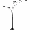 Luminaires Globo Lighting Lampadaires Et Lampes Sur Pied|Lampadaire Globo SEYMOUR Noir, 5 lumières