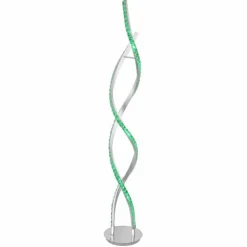 Luminaires Globo Lighting Éclairage Led|Lampadaire Globo STANIOS LED Chrome, 1 lumière, Télécommandes, Changeur de couleurs