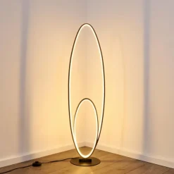 hofstein Lampadaires Et Lampes Sur Pied|Lampadaire Harpeth LED Noir, 1 lumière