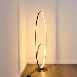 hofstein Lampadaires Et Lampes Sur Pied|Lampadaire Harpeth LED Noir, 1 lumière