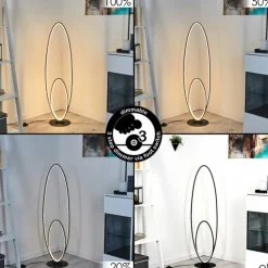 hofstein Lampadaires Et Lampes Sur Pied|Lampadaire Harpeth LED Noir, 1 lumière