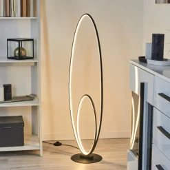 hofstein Lampadaires Et Lampes Sur Pied|Lampadaire Harpeth LED Noir, 1 lumière