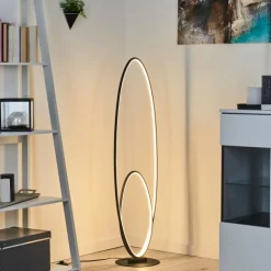 hofstein Lampadaires Et Lampes Sur Pied|Lampadaire Harpeth LED Noir, 1 lumière