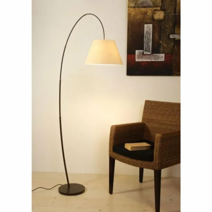 Luminaires Holländer Lampadaires Et Lampes Sur Pied|Lampadaire Holländer BAMBUS ARCO Brun, Noir, 1 lumière
