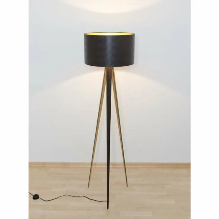 Luminaires Holländer Lampadaires Et Lampes Sur Pied|Lampadaire Holländer PETRA Brun, Noir, 1 lumière