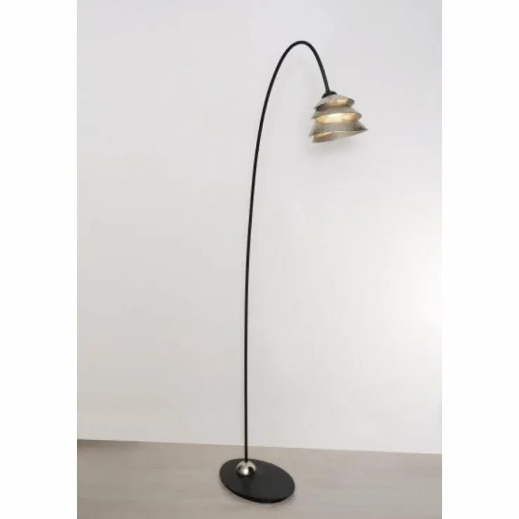 Luminaires Holländer Lampadaires Et Lampes Sur Pied|Lampadaire Holländer SNAIL ONE Noir, Argenté, 1 lumière