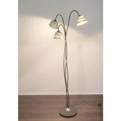 Luminaires Holländer Lampadaires Et Lampes Sur Pied|Lampadaire Holländer SNAIL ONE Argenté, 3 lumières