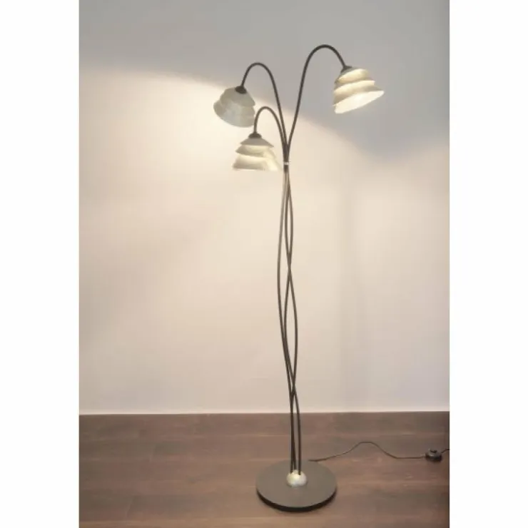 Luminaires Holländer Lampadaires Et Lampes Sur Pied|Lampadaire Holländer SNAIL ONE Argenté, 3 lumières