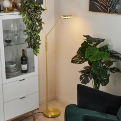 hofstein Lampadaires Et Lampes Sur Pied|Lampadaire Huallilemu LED Laiton, 1 lumière