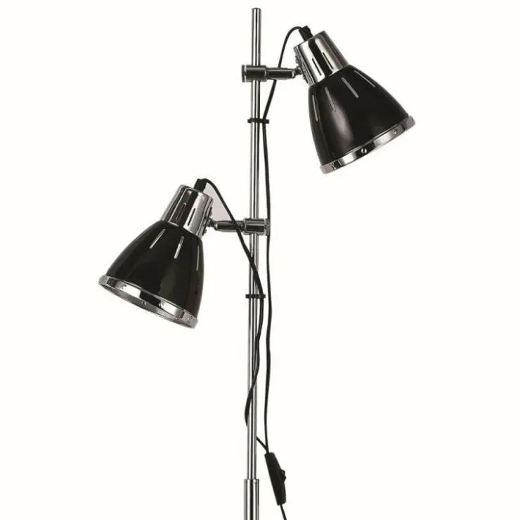 Luminaires Ideallux Lampadaires Et Lampes Sur Pied|Lampadaire Ideal Lux ELVIS Noir, 2 lumières