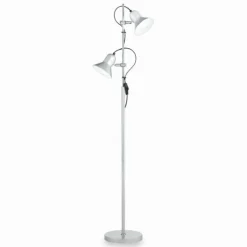 Luminaires Ideallux Lampadaires Et Lampes Sur Pied|Lampadaire Ideal Lux POLLY Argenté, 2 lumières