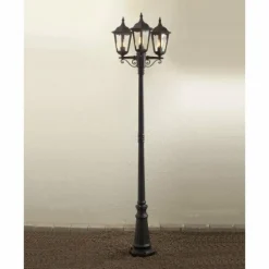 Lampadaire Konstsmide Firenze Noir, 3 lumières