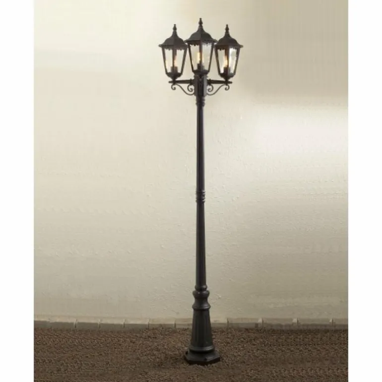 Lampadaire Konstsmide Firenze Noir, 3 lumières