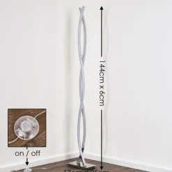hofstein Éclairage Led|Lampadaire Kudus LED Chrome, 4 lumières