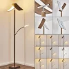 hofstein Lampadaires Et Lampes Sur Pied|Lampadaire Lasona LED Brun, Argenté, 2 lumières
