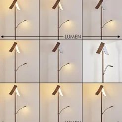 hofstein Lampadaires Et Lampes Sur Pied|Lampadaire Lasona LED Brun, Argenté, 2 lumières
