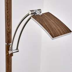 hofstein Lampadaires Et Lampes Sur Pied|Lampadaire Lasona LED Brun, Argenté, 2 lumières