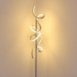 hofstein Éclairage Led|Lampadaire Lavaca LED Argenté, 2 lumières