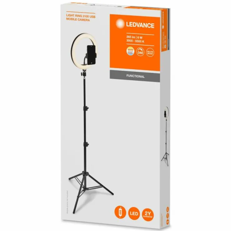 Luminaires Ledvance Lampadaires Et Lampes Sur Pied|Lampadaire Ledvance MOBILE RING Noir, 1 lumière