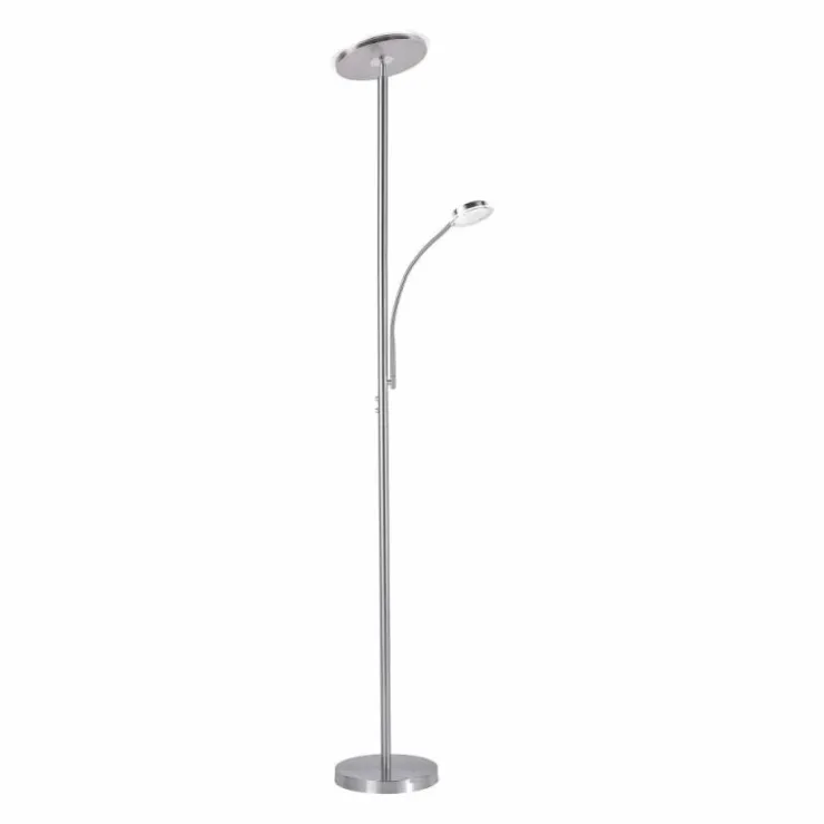 Luminaires Leuchten Direkt Lampadaires Et Lampes Sur Pied|Lampadaire Leuchten Direkt HANS LED Acier inoxydable, 2 lumières