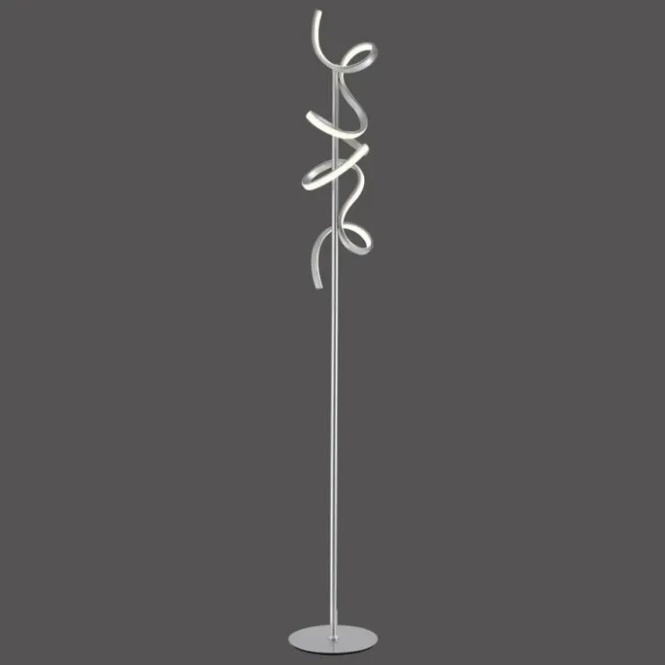Luminaires Leuchten Direkt Lampadaires Et Lampes Sur Pied|Lampadaire Leuchten Direkt CURLS LED Argenté, 2 lumières