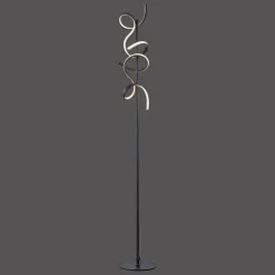 Luminaires Leuchten Direkt Éclairage Led|Lampadaire Leuchten-Direkt CURLS LED Noir, 2 lumières
