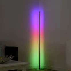 Luminaires Leuchten Direkt Éclairage Led|Lampadaire Leuchten-Direkt HENRY LED Acier brossé, 1 lumière, Télécommandes