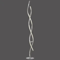 Lampadaire Leuchten-Direkt LOLAsmart-SWING LED Acier brossé, 2 lumières, Télécommandes, Changeur de couleurs