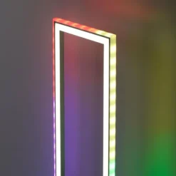 Luminaires Leuchten Direkt Éclairage Led|Lampadaire Leuchten-Direkt FELIX60 LED Acier brossé, 2 lumières, Télécommandes, Changeur de couleurs