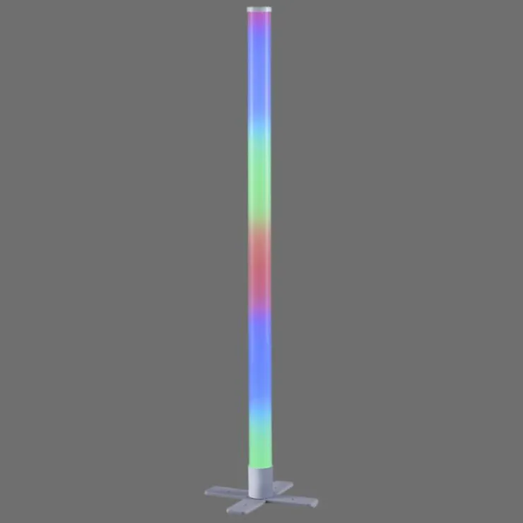 Luminaires Leuchten Direkt Éclairage Led|Lampadaire Leuchten-Direkt RINGO LED Argenté, 1 lumière, Télécommandes, Changeur de couleurs