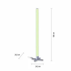 Luminaires Leuchten Direkt Éclairage Led|Lampadaire Leuchten-Direkt RINGO LED Argenté, 1 lumière, Télécommandes, Changeur de couleurs