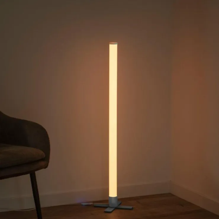 Luminaires Leuchten Direkt Éclairage Led|Lampadaire Leuchten-Direkt RINGO LED Argenté, 1 lumière, Télécommandes, Changeur de couleurs