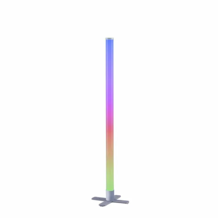 Luminaires Leuchten Direkt Éclairage Led|Lampadaire Leuchten-Direkt RINGO LED Argenté, 1 lumière, Télécommandes, Changeur de couleurs