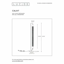 Luminaires Lucide Lampadaires Et Lampes Sur Pied|Lampadaire Lucide CALIXT Noir, 2 lumières