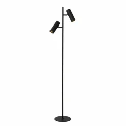 Luminaires Lucide Lampadaires Et Lampes Sur Pied|Lampadaire Lucide CLUBS Noir, 2 lumières