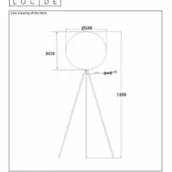 Luminaires Lucide Lampadaires Et Lampes Sur Pied|Lampadaire Lucide GOOSY SOFT Blanc, 1 lumière