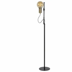 Luminaires Lucide Lampadaires Et Lampes Sur Pied|Lampadaire Lucide MALCOLM Noir, 1 lumière