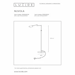 Luminaires Lucide Lampadaires Et Lampes Sur Pied|Lampadaire Lucide NUVOLA LED Noir, 1 lumière