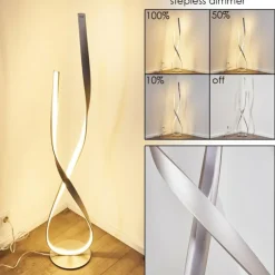 hofstein Éclairage Led|Lampadaire Medle LED Nickel mat, 1 lumière