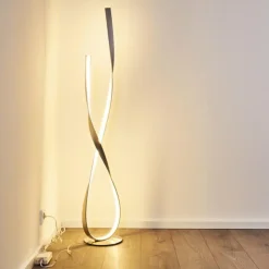 hofstein Éclairage Led|Lampadaire Medle LED Nickel mat, 1 lumière