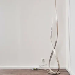 hofstein Éclairage Led|Lampadaire Medle LED Nickel mat, 1 lumière