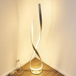 hofstein Éclairage Led|Lampadaire Medle LED Nickel mat, 1 lumière