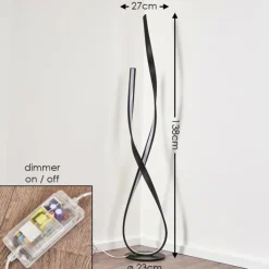 hofstein Éclairage Led|Lampadaire Medle LED Rouille, 1 lumière