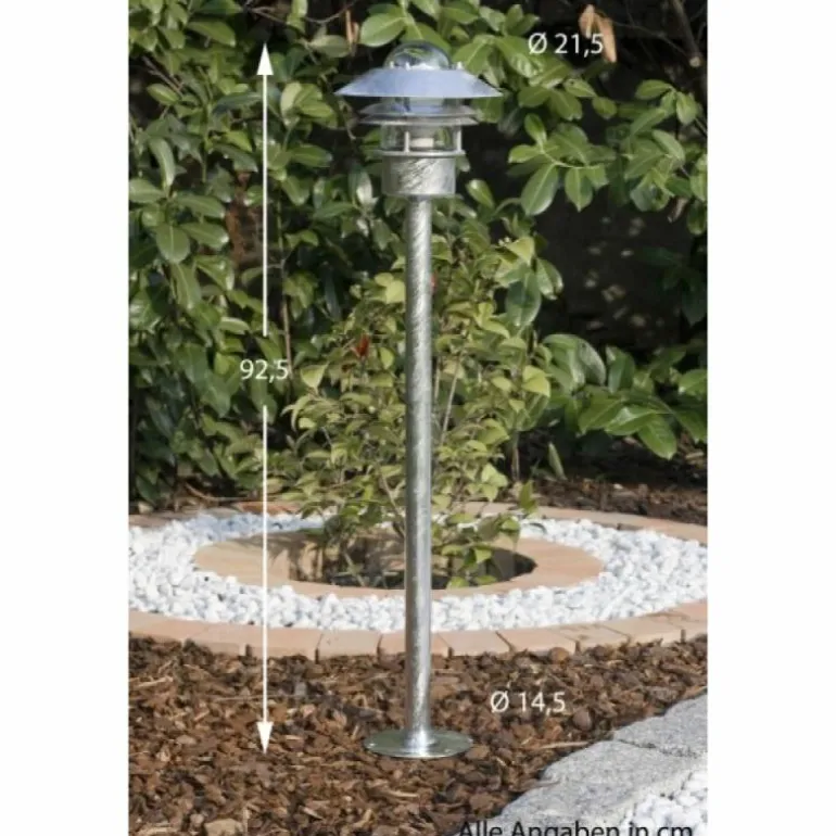 Lampadaire Nordlux Blokhus Acier inoxydable, Noir, Transparent, 1 lumière