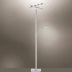 Luminaires Paul Neuhaus Éclairage Led|Lampadaire Paul Neuhaus ARTUR LED Acier inoxydable, 2 lumières