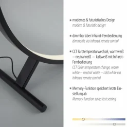 Luminaires Paul Neuhaus Éclairage Led|Lampadaire Paul Neuhaus HULA LED Noir, 1 lumière, Télécommandes