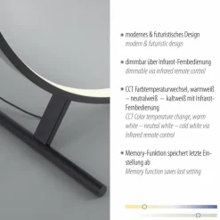 Luminaires Paul Neuhaus Éclairage Led|Lampadaire Paul Neuhaus HULA LED Noir, 1 lumière, Télécommandes