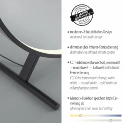 Luminaires Paul Neuhaus Éclairage Led|Lampadaire Paul Neuhaus HULA LED Noir, 1 lumière, Télécommandes