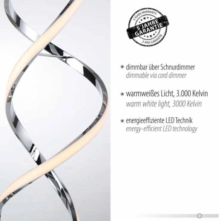 Luminaires Paul Neuhaus Lampadaires Et Lampes Sur Pied|Lampadaire Paul Neuhaus KIRIBI LED Chrome, 1 lumière